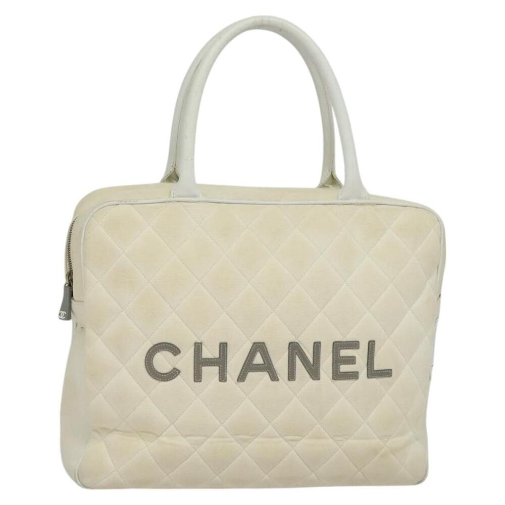 Chanel Matelasse Canvas Handbag Cream
